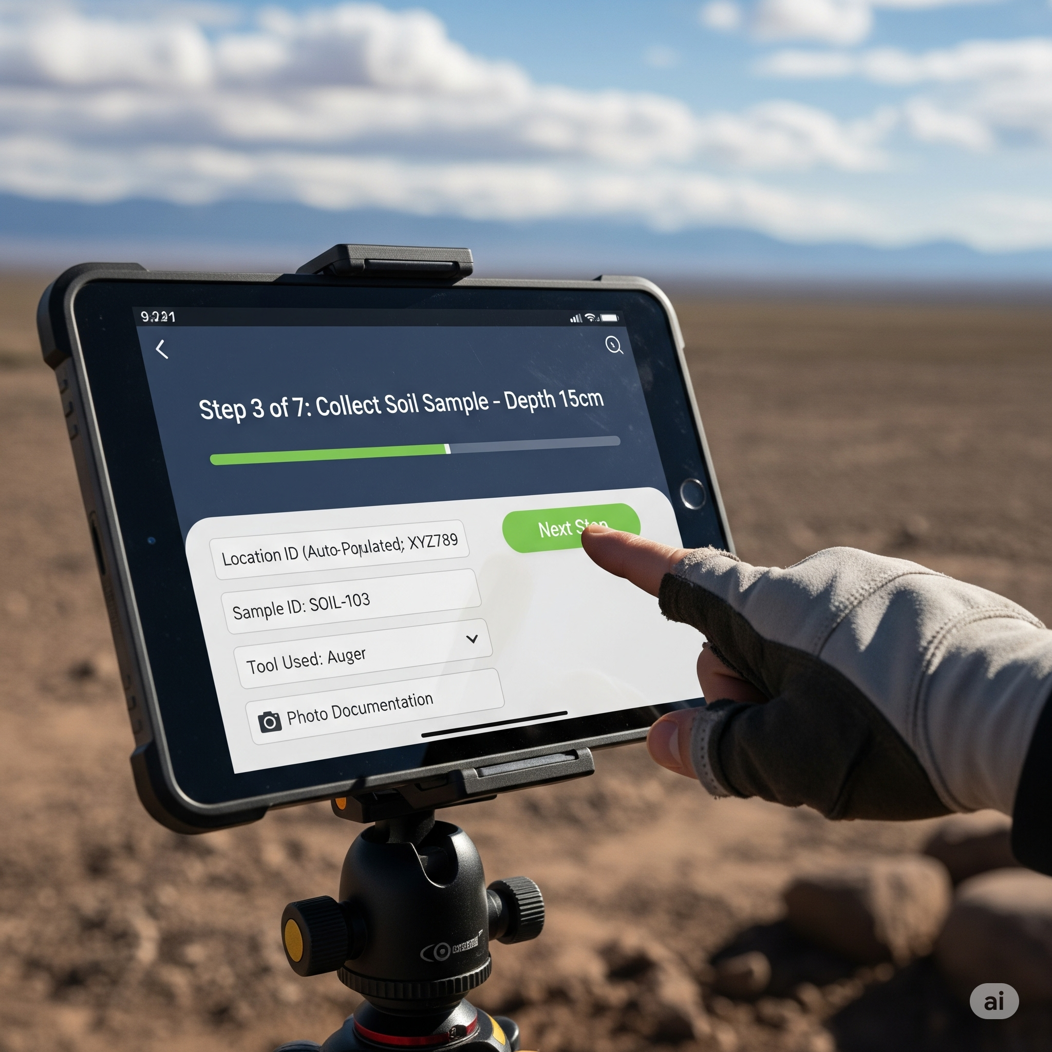 A field scientist collecting a water sample, demonstrating the practical application of the Melos Prime system.